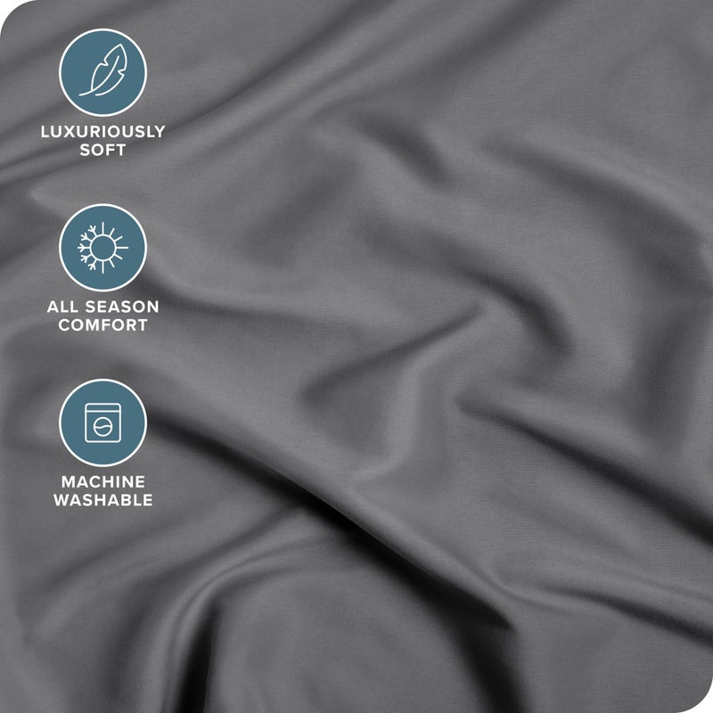 Bare Home Bare Home Fitted Bottom Sheet Split Head Flex King Size - Premium 1800 Microfiber - Ultra-Soft Hotel Luxury - Deep Pocket - Durable and Long Lasting (Split Head Flex King  Grey)  - Image 3