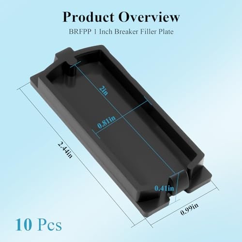 WFCYX 10 Pcs BRFPP 1" Breaker Filler Plates, Electrical Circuit Breaker Cover Plate, Compatible with Eaton Cutler Circuit Breaker Panel Cover, Provides Reliable Security - Image 2