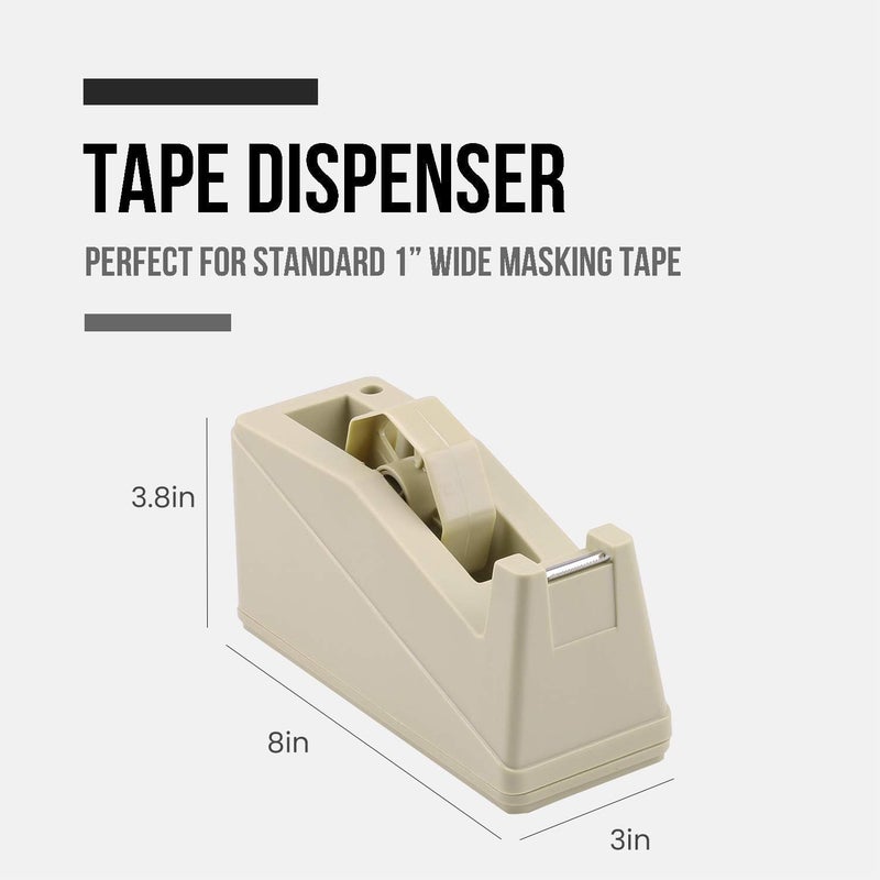 Lichamp Desktop Tape Dispenser Holder with Large 3 Inch Core for Masking, Heat Transfer, Painters, Freezer, Kitchen Tape - Image 2