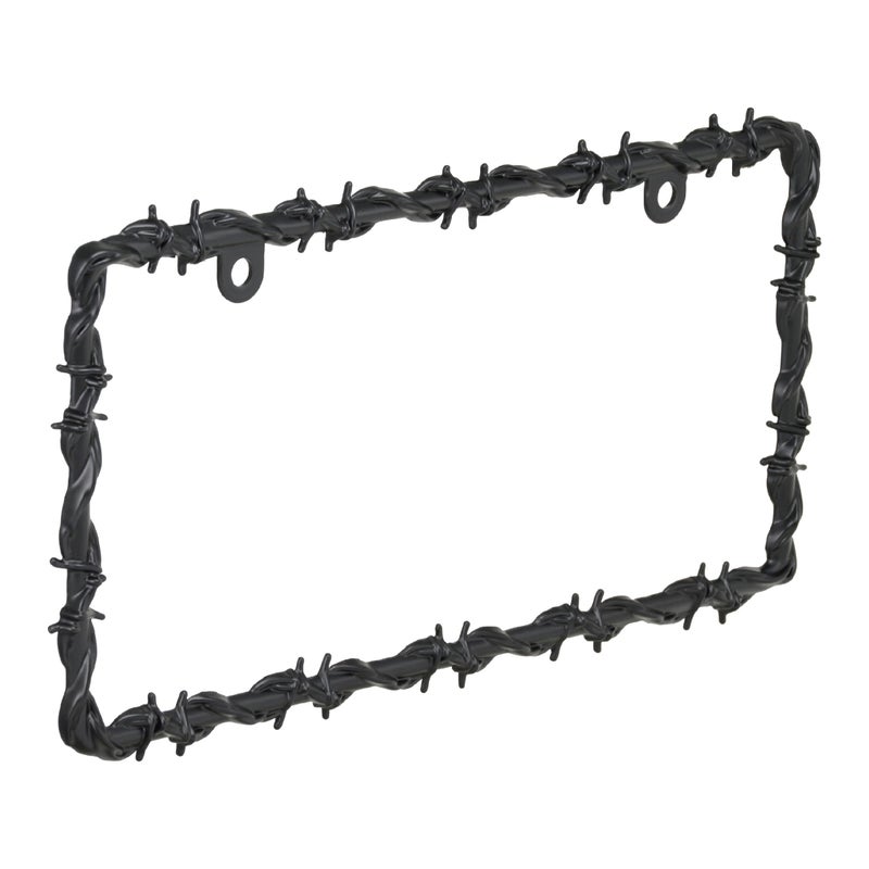 Bell Automotive 22-1-46565-8 Barbed Wire Black License Plate Frame, Corrosion Resistant, Easy to Install - Image 1