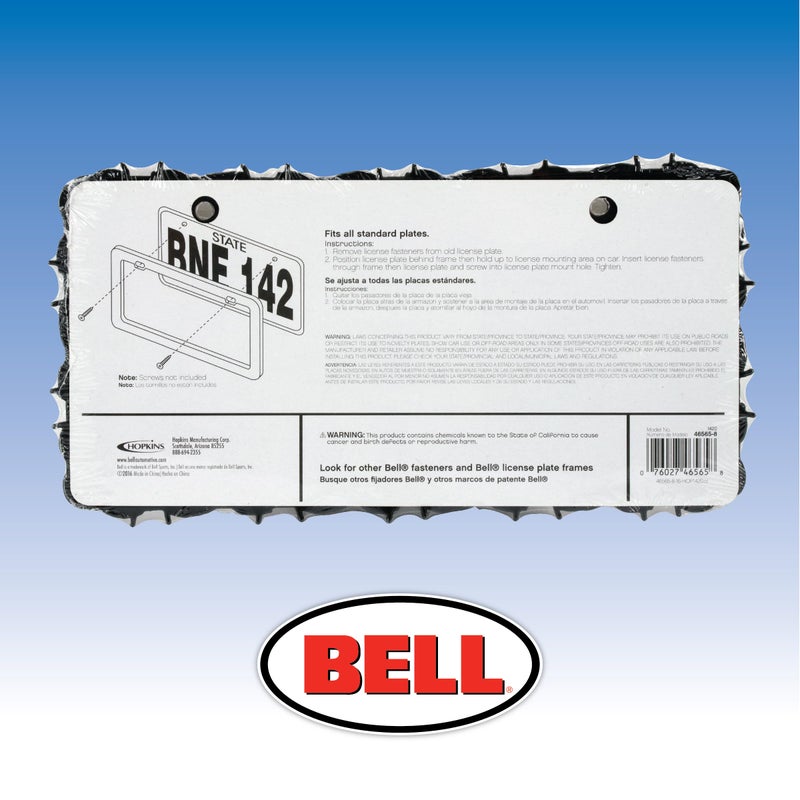 Bell Automotive 22-1-46565-8 Barbed Wire Black License Plate Frame, Corrosion Resistant, Easy to Install - Image 5