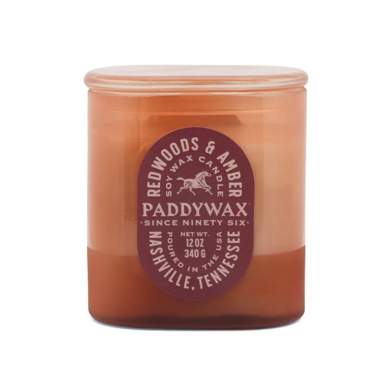 Paddywax Candles VS1003 Vista Collection Scented Candle 12Ounce Redwoods  Amber 12 Ounces