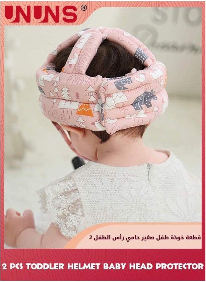 UNUNS Baby Head Protector,2 Pcs Infant Toddler Helmet Protector For Crawling Walking Running,No Bumps And Soft Cushion,Adjustable Protective Cap,Baby Safety Boy Girl  - Image 5