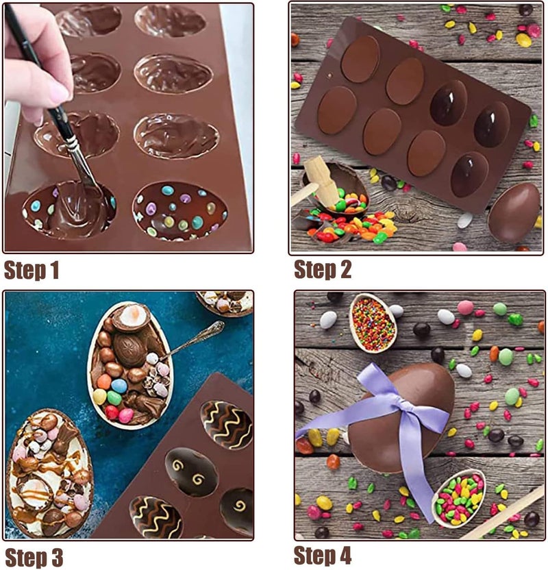 HUSAINI MART 4pc Easter Theme Chocolate Mould ComboEaster Egg Bunny RabbitCake DecoratingCake TopperCandy JellyDIY Baking Multicoloured - Image 4