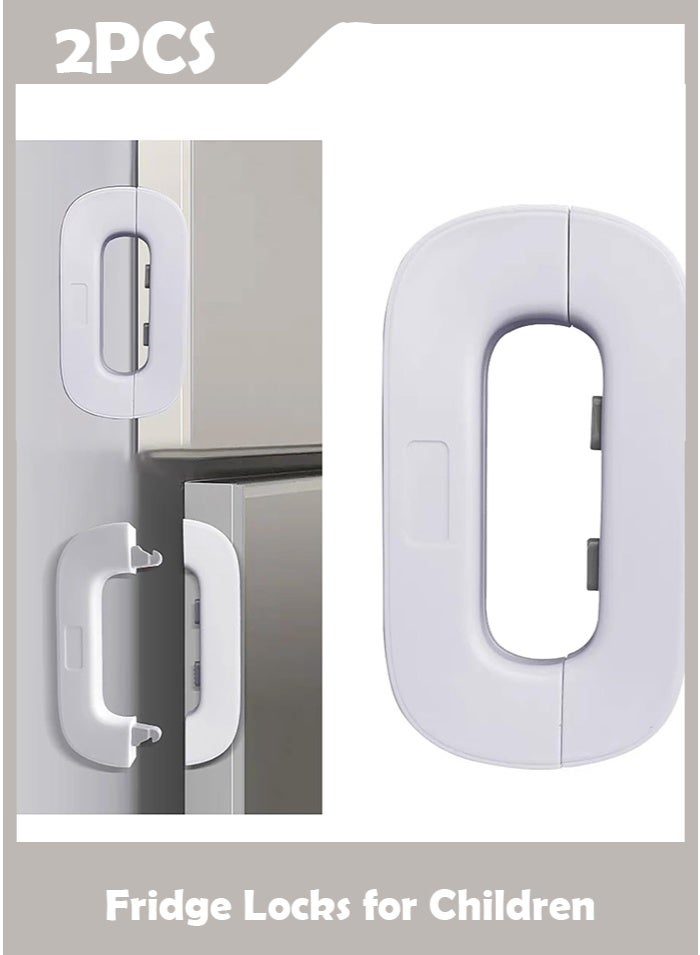 بيوينتي أقفال ثلاجة للأطفال قفل آمن متعدد الوظائف مع لاصق 3M يستخدم للخزانة والباب والأدراج والخزانة (أبيض) - Image 1