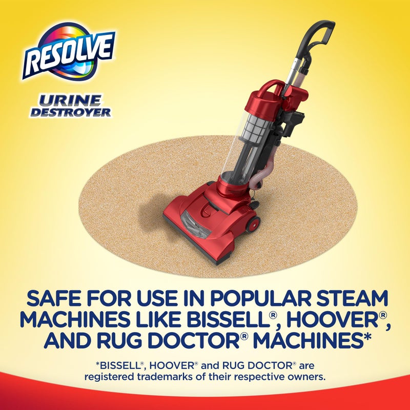 Resolve Urine Destroyer Carpet Cleaning Machine Formula, Safe for Bissell, Hoover & Rug Doctor, Carpet Cleaner, Carpet Cleaner Solution, 96 OZ - Image 3