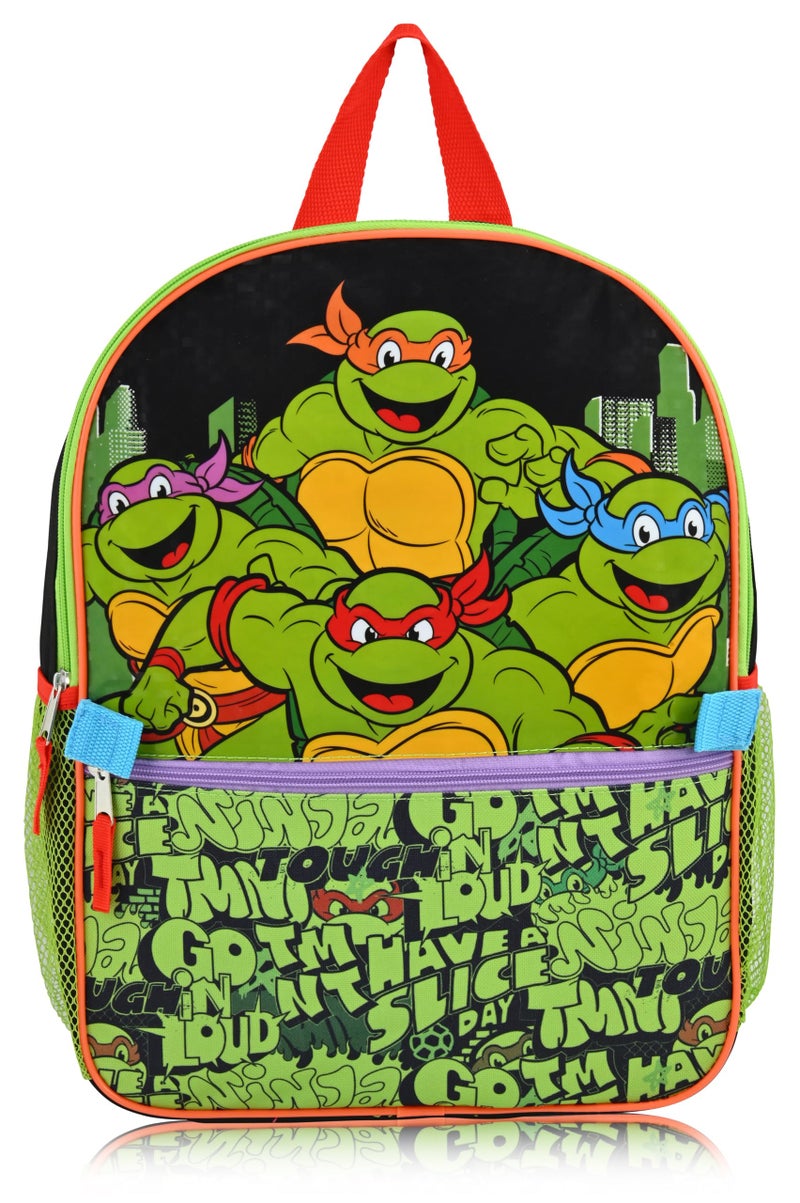 Fast Forward Teenage Mutant Ninja Turtles Backpack With Lunch Box for Boys | Insulated Lunch Bag Lunch Box for Boys, Girls, Toddlers | Teenage Mutant Ninja Turtles Green Backpack for School and Reusable Lunchbox - Image 3