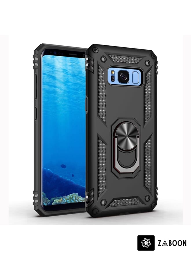 Zaboon Armor Shockproof TPU + PC Protective Case Protective Case Cover For Galaxy S8 Plus, with 360 Degree Rotation Holder - Image 2
