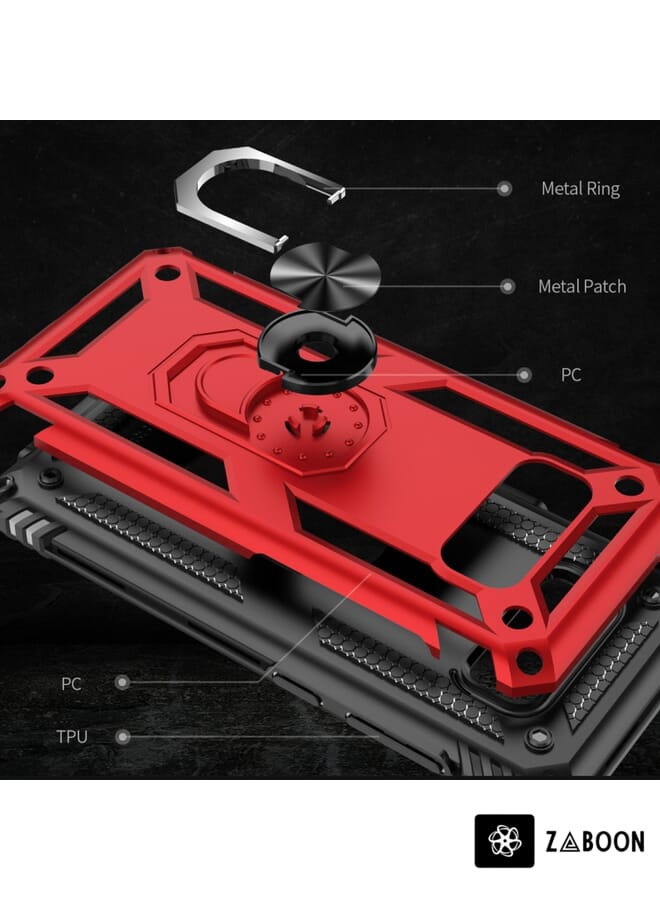 Zaboon Armor Shockproof TPU + PC Protective Case Protective Case Cover For Galaxy S8 Plus, with 360 Degree Rotation Holder - Image 3