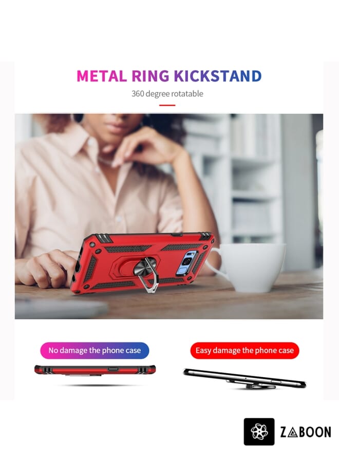 Zaboon Armor Shockproof TPU + PC Protective Case Protective Case Cover For Galaxy S8 Plus, with 360 Degree Rotation Holder - Image 5