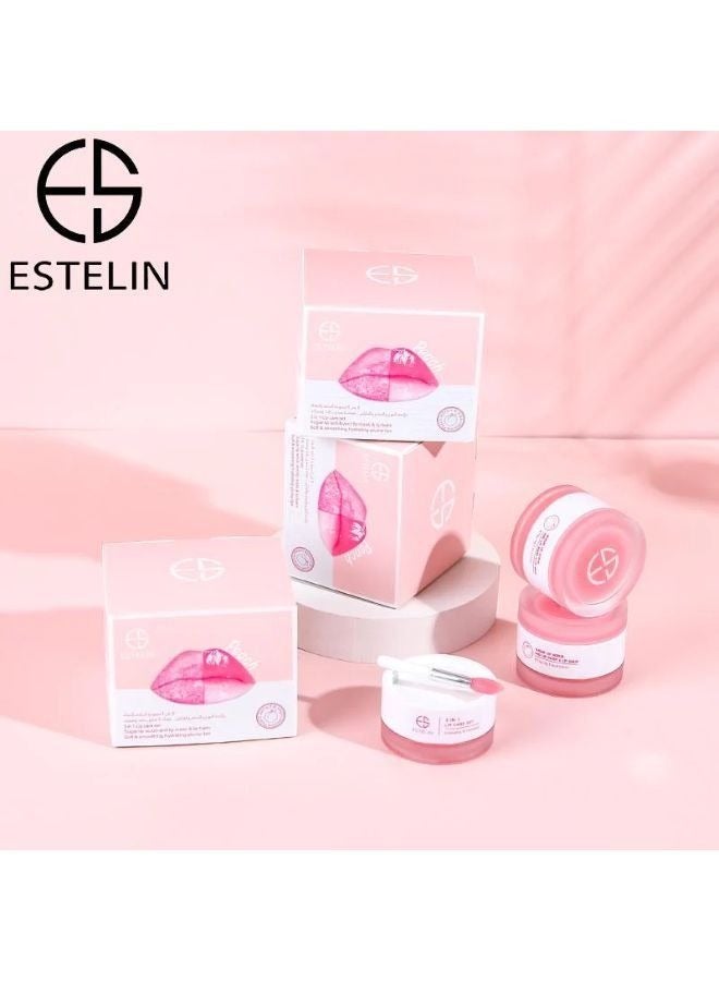 ESTELIN Sugar Lip Scrub and Lip mask & Lip Balm Peach 3 in 1 Lip Care Set - Image 2