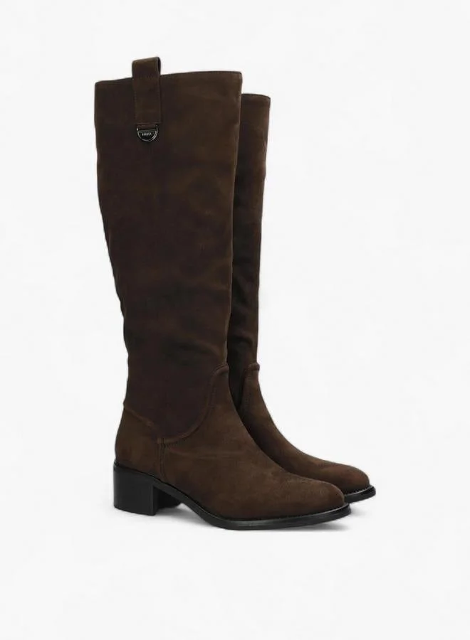 MEXX Solid High Shaft Boots with Block Heel