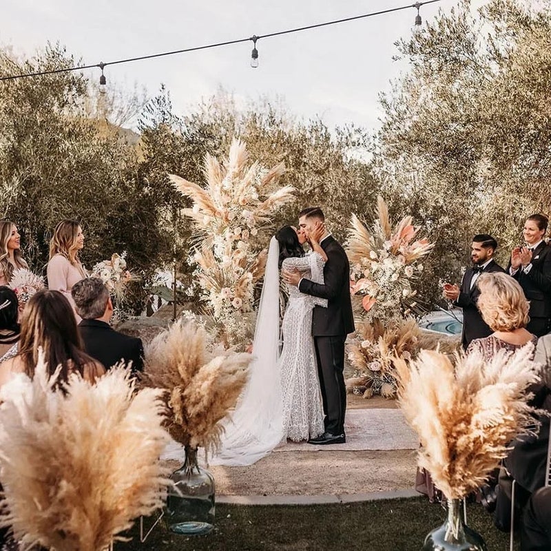 Bluejw Large Fluffy Pampas Grass Decor - Dried Natural Pampass Feathers for Boho Wedding Table Centerpieces & Dried Plants Arrangements - Image 2