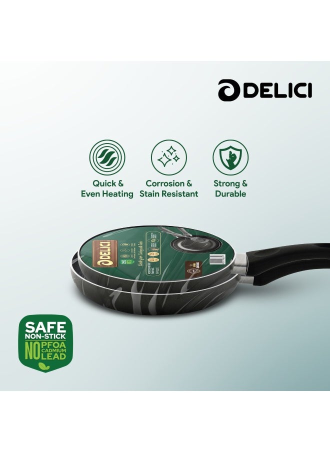 DELICI Frying Pan Set 2 Pes (26cm & 20cm) With Nylon Spatula, Nonstick Surface,Quick Heating, 10X Tougher Coating, Corrosion Resistant(AFP 2620)  - Image 4