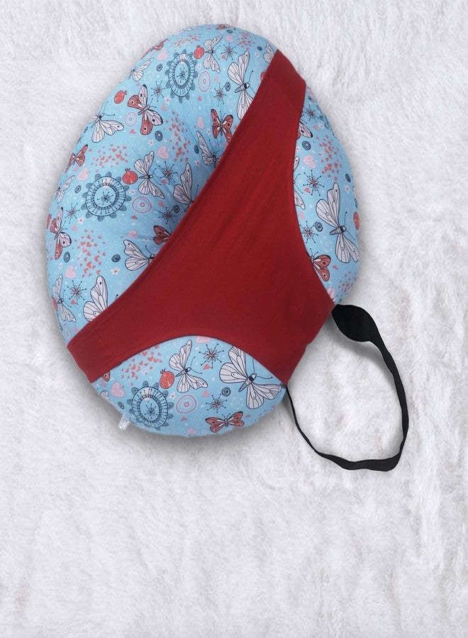 Kradyl Kroft 5in1 Baby Feeding Pillow with 100% Cotton Removable Cover | Breastfeeding Pillow | Nursing Pillow with Belt and Hoop (Motif) - Image 3