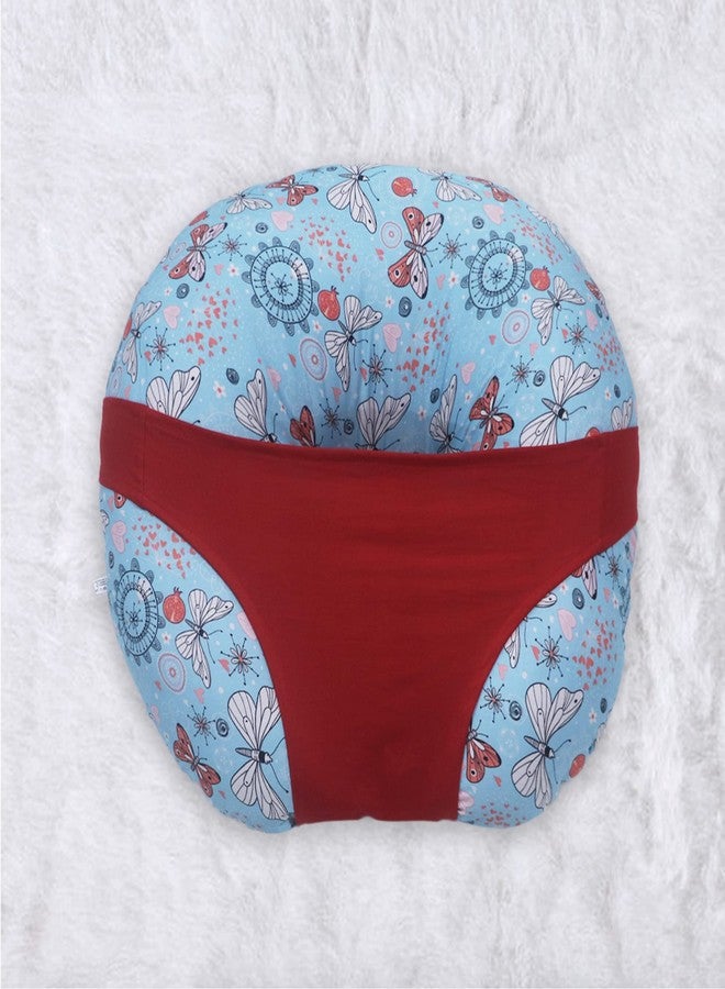 Kradyl Kroft 5in1 Baby Feeding Pillow with 100% Cotton Removable Cover | Breastfeeding Pillow | Nursing Pillow with Belt and Hoop (Motif) - Image 2