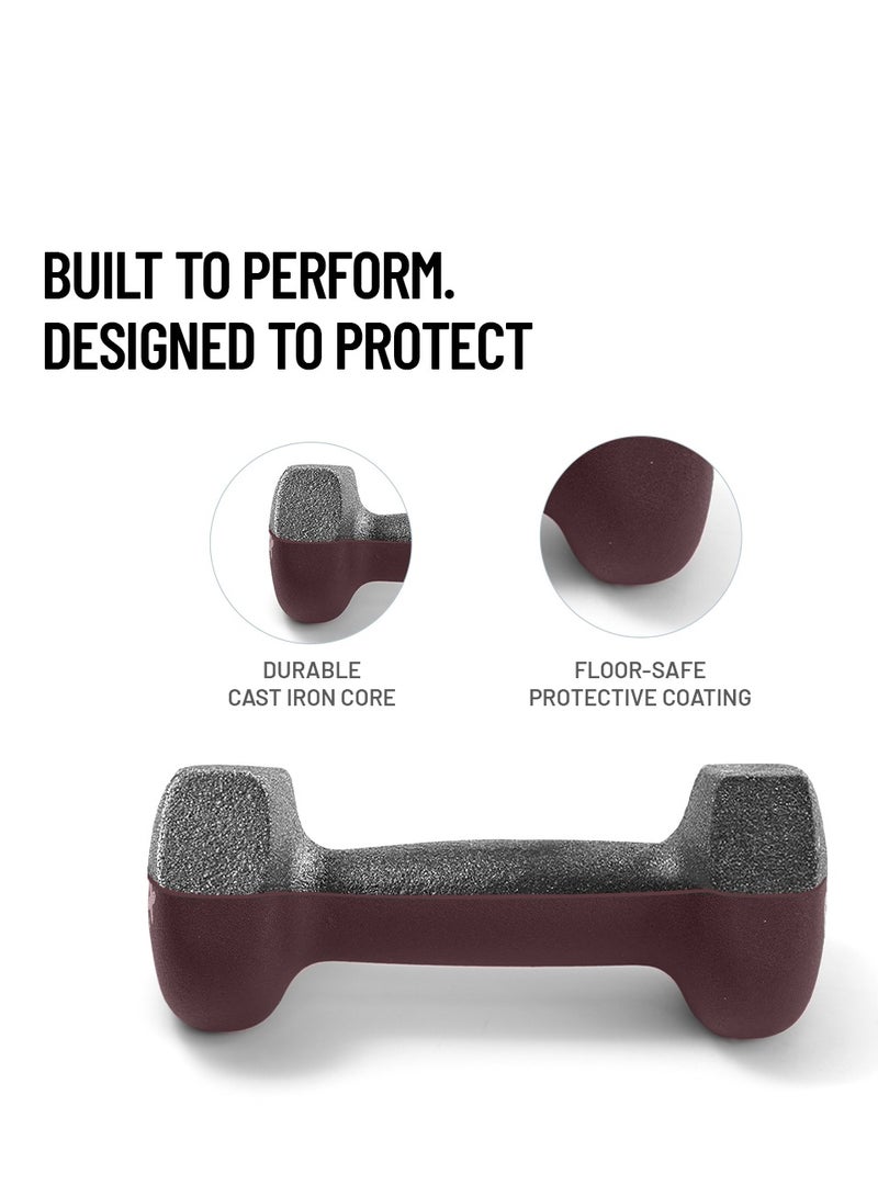 Axox Neoprene Dumbbell Pair 1.5 Kg For Home Workout & Strength Training Anti Slip PVC Grip For Men & Women - Image 2