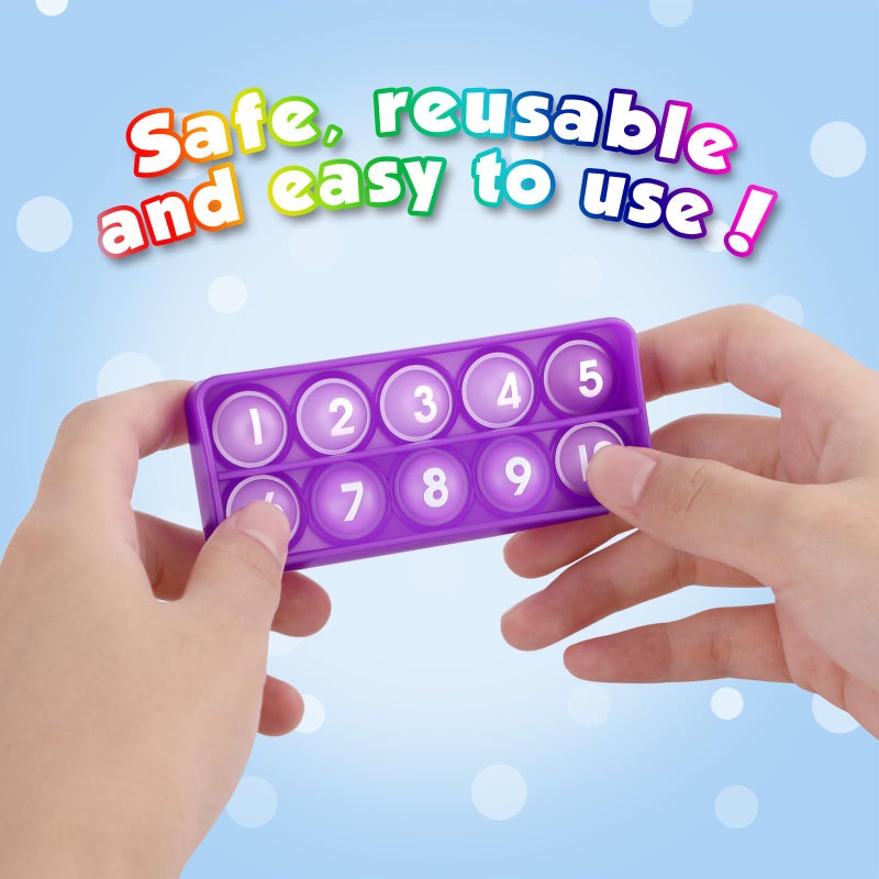 Aizweb Ten-Frame Counting Toys,Math Manipulative for Elementary,Number Math Games, Montessori Educational Toy for Preschool Kindergarten Classroom Learning Activities Kids 3 4 5 Year Old - Image 5