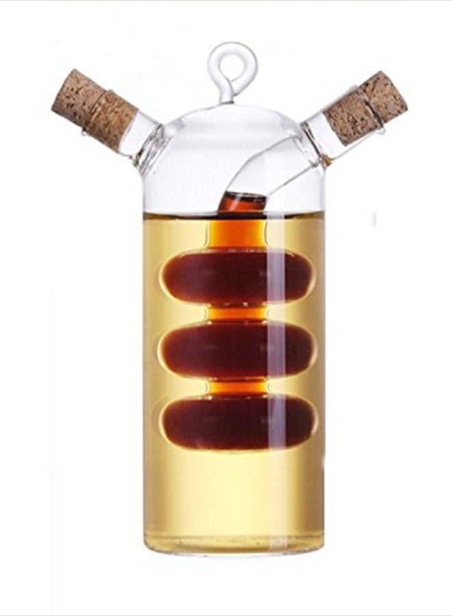 ELETON Olive Oil and Vinegar Dispenser Cruet Bottles, 2 in 1 Oil and Vinegar Holder,Triple Ball - Image 1