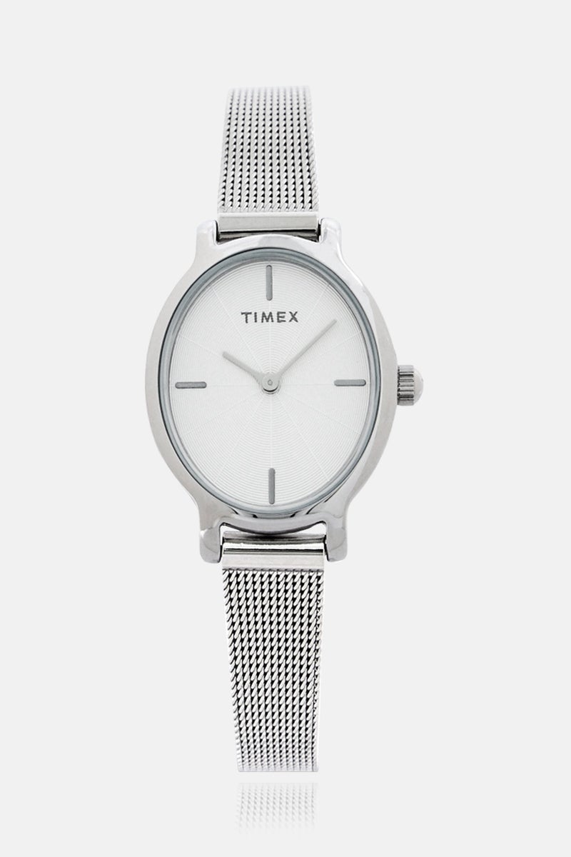 TIMEX Women  TW2R94200 Stainless Steel Analog Watch 24mm, Silver - Image 1