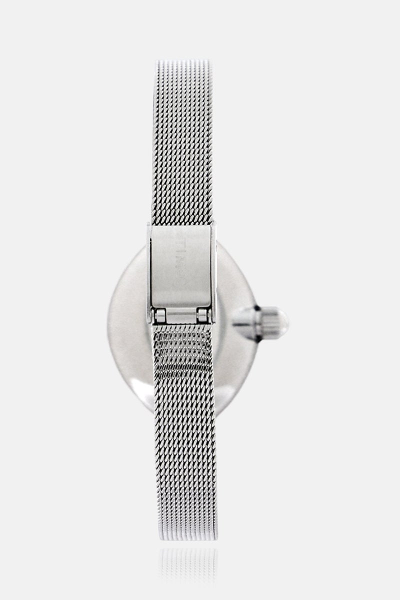 TIMEX Women  TW2R94200 Stainless Steel Analog Watch 24mm, Silver - Image 5