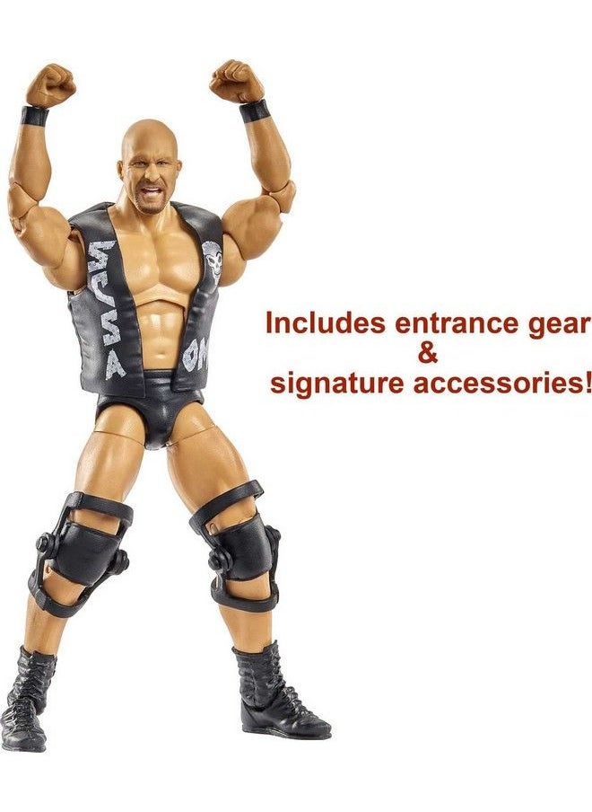 WWE MATTEL - Wwe “Stone Cold” Steve Austin Wrestlemania Action Figure With Entrance Gear & Vince Mcmahon Buildafigure Pieces, 6In Posable Collectible Gift For Wwe Fans Ages 8 Years Old & Up - Image 1