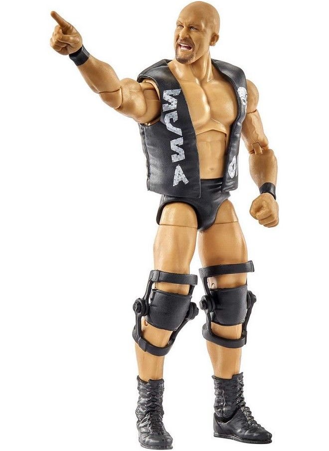 WWE MATTEL - Wwe “Stone Cold” Steve Austin Wrestlemania Action Figure With Entrance Gear & Vince Mcmahon Buildafigure Pieces, 6In Posable Collectible Gift For Wwe Fans Ages 8 Years Old & Up - Image 1