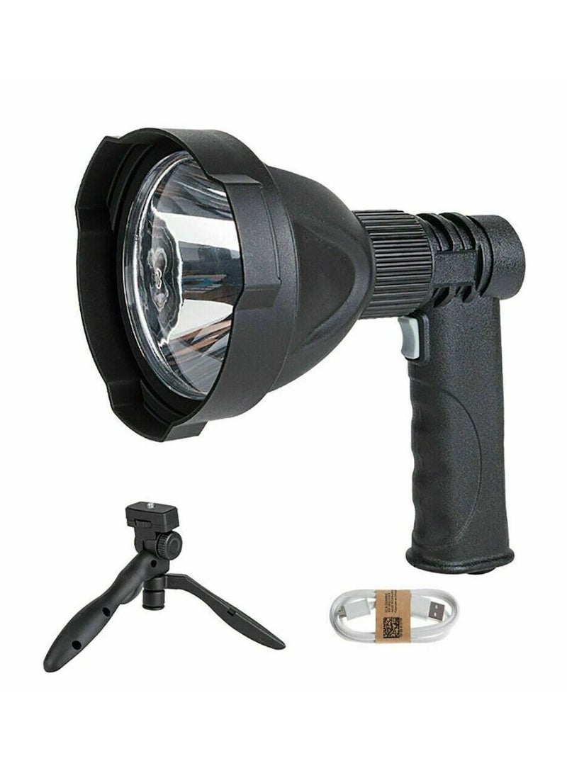 توبيز مصباح كشاف قابل لإعادة الشحن ، لومن عالي ، 90000 لومن LED كشاف فائق السطوع ، 4 أوضاع IPX5 مصابيح عمل مقاومة للماء للتنزه والتخييم والصيد وحالات الطوارئ مع حامل ثلاثي القوائم ومخرج USB - Image 1