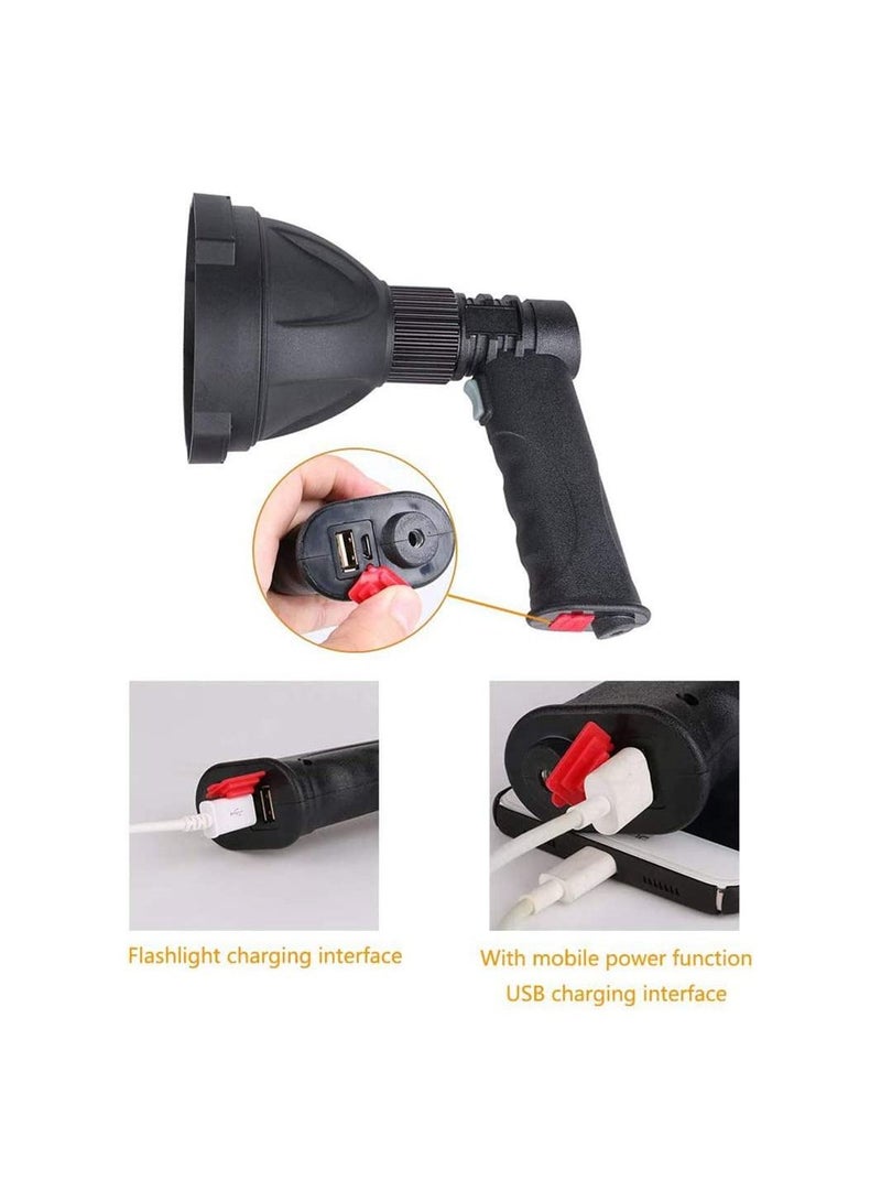 توبيز مصباح كشاف قابل لإعادة الشحن ، لومن عالي ، 90000 لومن LED كشاف فائق السطوع ، 4 أوضاع IPX5 مصابيح عمل مقاومة للماء للتنزه والتخييم والصيد وحالات الطوارئ مع حامل ثلاثي القوائم ومخرج USB - Image 2