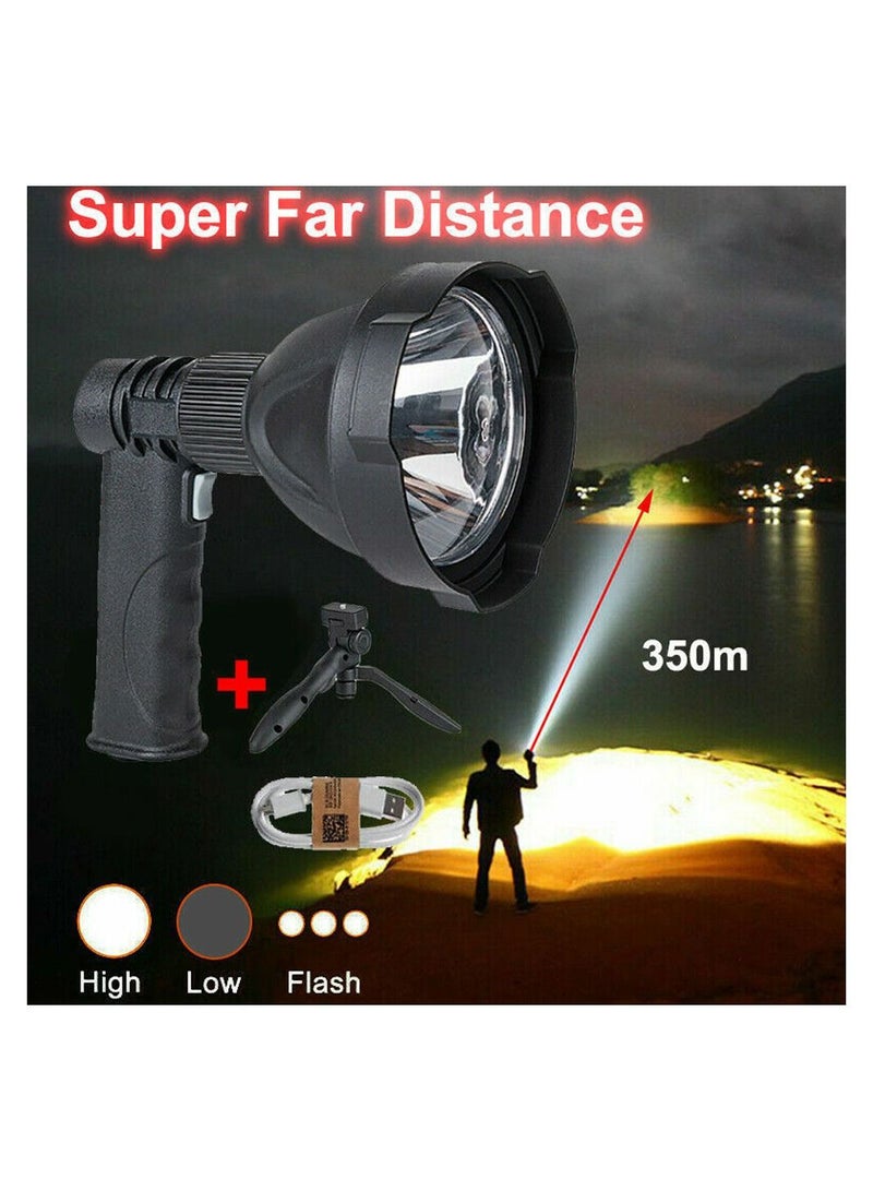 توبيز مصباح كشاف قابل لإعادة الشحن ، لومن عالي ، 90000 لومن LED كشاف فائق السطوع ، 4 أوضاع IPX5 مصابيح عمل مقاومة للماء للتنزه والتخييم والصيد وحالات الطوارئ مع حامل ثلاثي القوائم ومخرج USB - Image 3