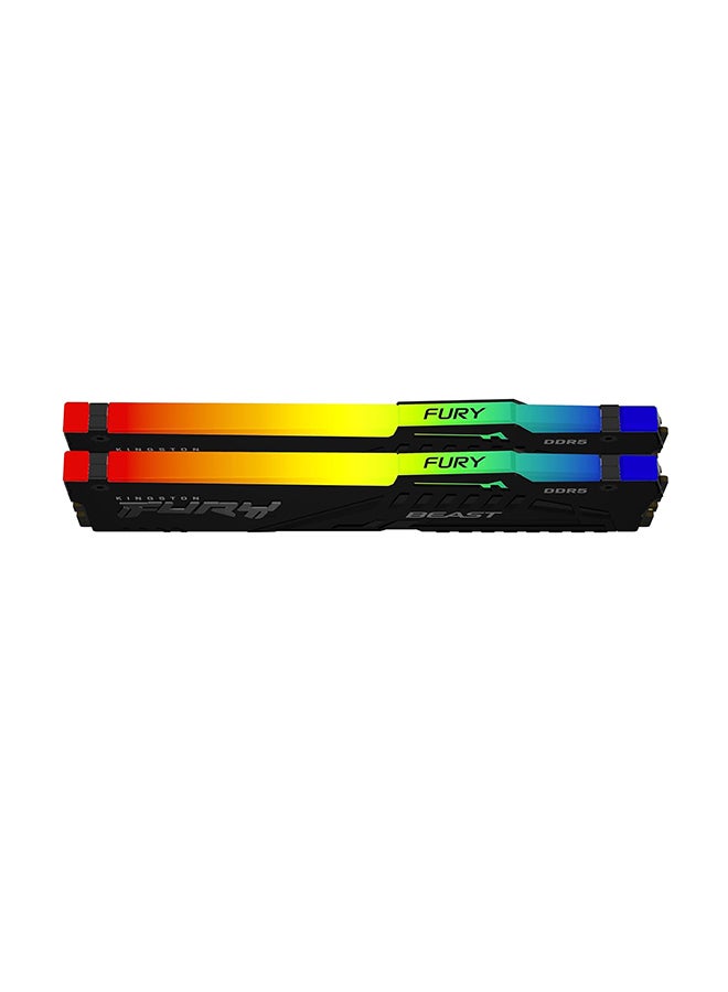Kingston Fury Beast RGB 32GB 5600MT/s DDR5 CL40 DIMM Desktop Memory (Kit of 2) KF556C40BBAK2-32 - Image 3