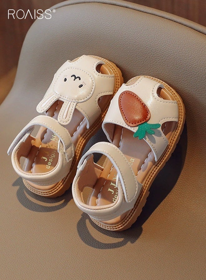 roaiss Baby Girls Sandals with Hollow-carved Design, Comfort Premium Walking Shoes for Toddlers, Summer Casual Beach Shoes with Anti Slip Rubber Sole, Breathable Outdoor Shoes for Little Kids - Image 4