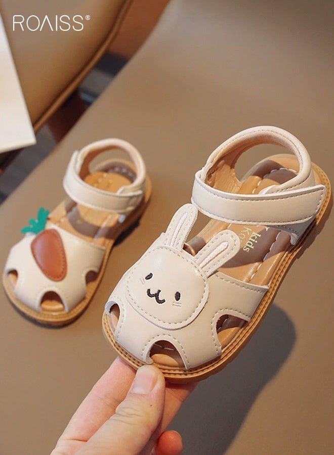 roaiss Baby Girls Sandals with Hollow-carved Design, Comfort Premium Walking Shoes for Toddlers, Summer Casual Beach Shoes with Anti Slip Rubber Sole, Breathable Outdoor Shoes for Little Kids - Image 2