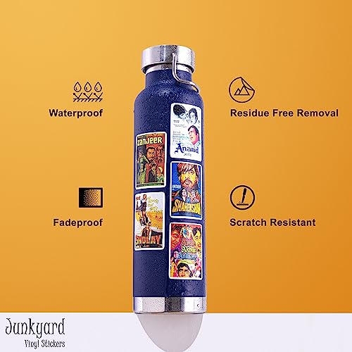 JUNKYARD Vintage Hindi Movie Laptop Stickers for Laptop journals Guitar waterbottles Mobile Phones (Pack of 75 Vinyl Stickers) - Image 3