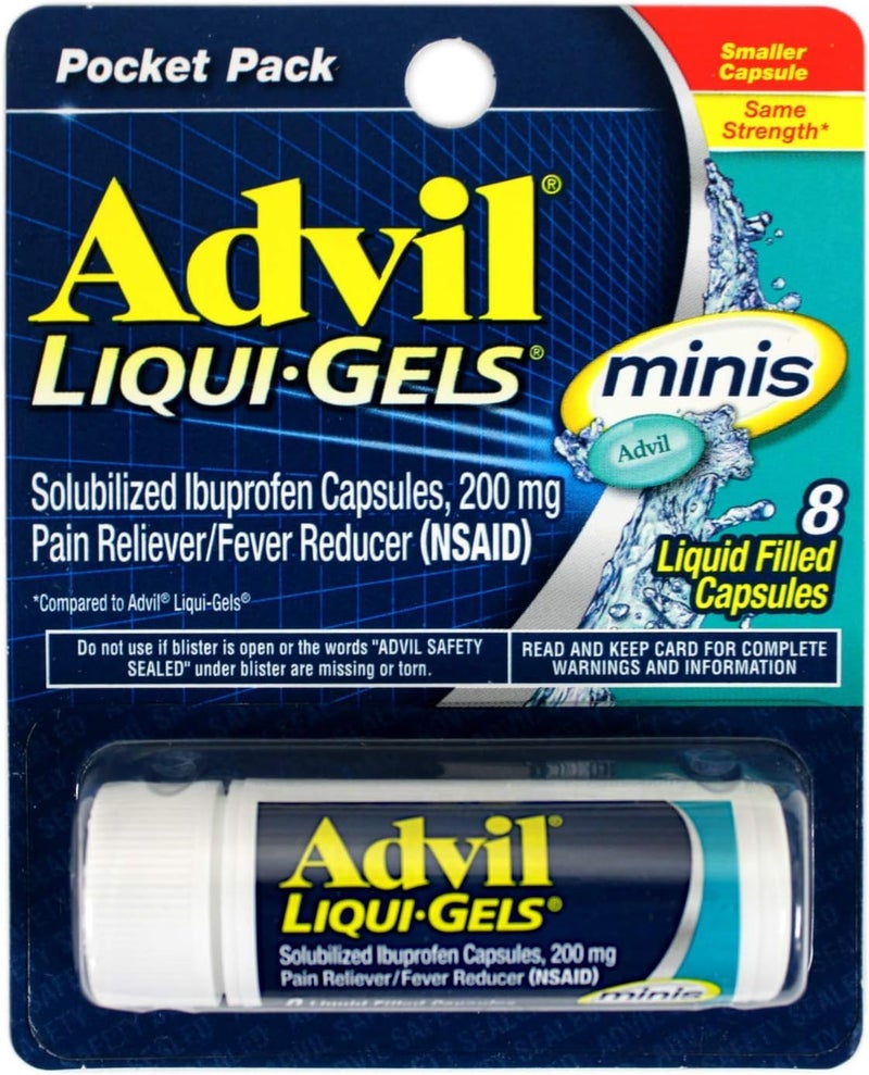Advil LiquiGels minis 200mg Ibuprofen Pain Reliever Capsules and TUMS Fruit Antacid Chewable Tablets Heartburn Relief - Image 2