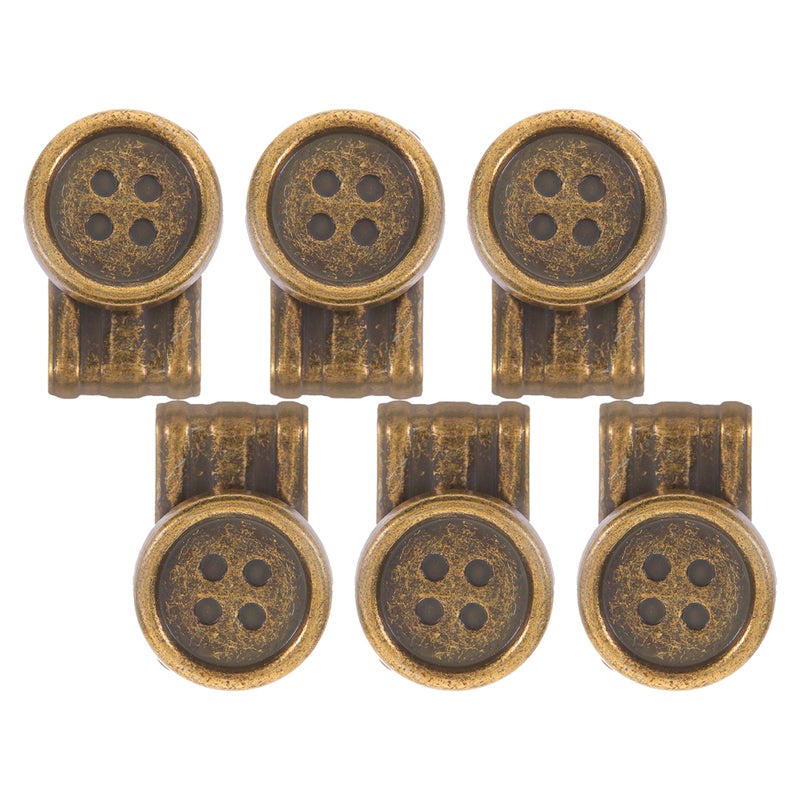 6pcs Metal Suspenders Buttons Movable No Sew Button End Brace Clips for Jeans Pants Suspenders Hats Replacement Accessories - Image 1