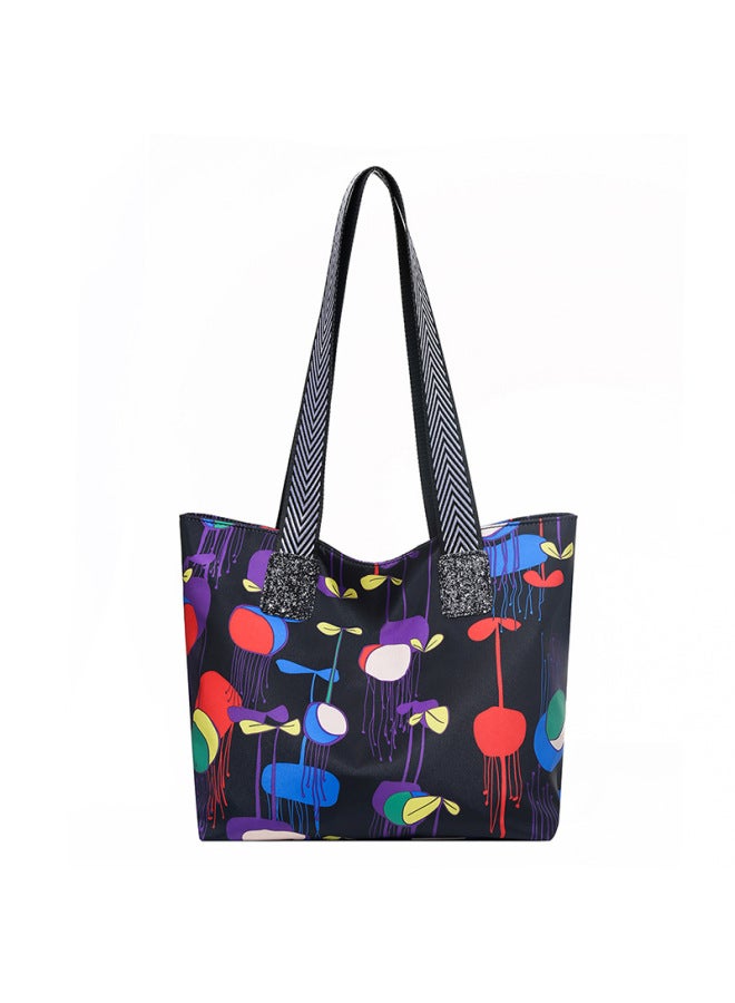 Large Bags Women's Korean Shoulder Handbags Women's Large Capacity Travel Bags Casual Shoulder Bags-Color:Geometry - Image 3