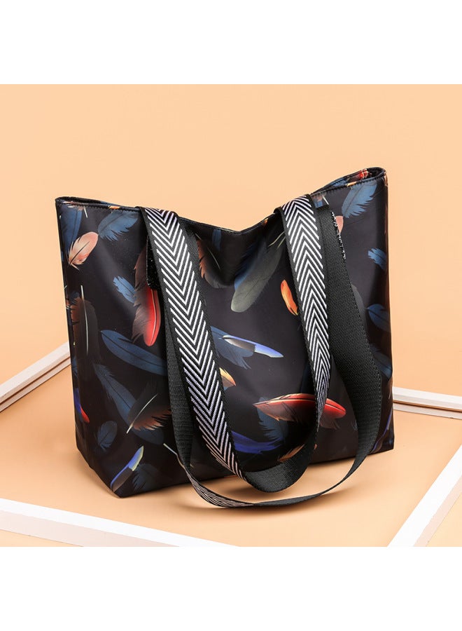 Large Bags Women's Korean Shoulder Handbags Women's Large Capacity Travel Bags Casual Shoulder Bags-Color:Geometry - Image 2