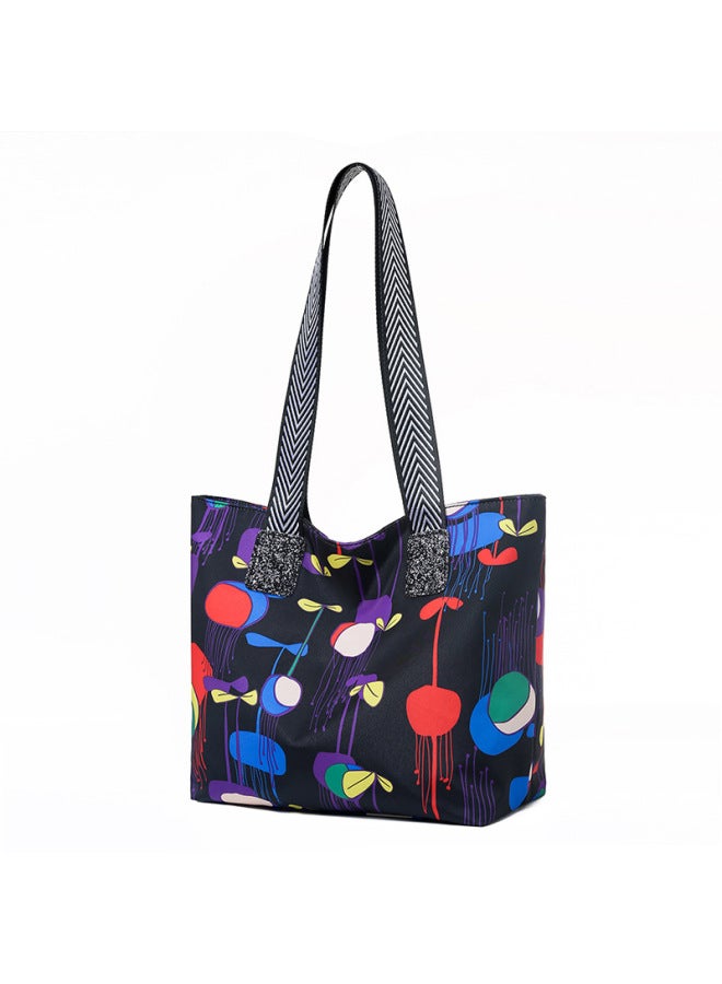 Large Bags Women's Korean Shoulder Handbags Women's Large Capacity Travel Bags Casual Shoulder Bags-Color:Geometry - Image 4