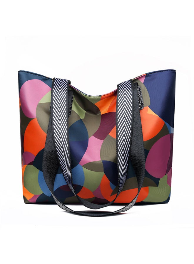 Large Bags Women's Korean Shoulder Handbags Women's Large Capacity Travel Bags Casual Shoulder Bags-Color:Geometry - Image 1