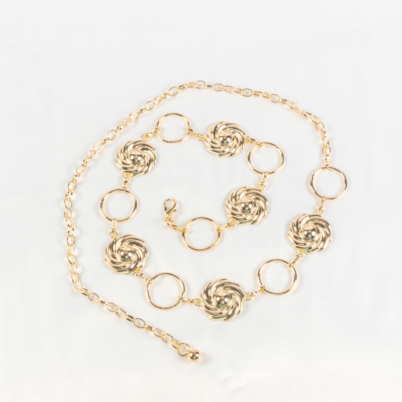 Golden Metal Waist Belt for Women - Image 1