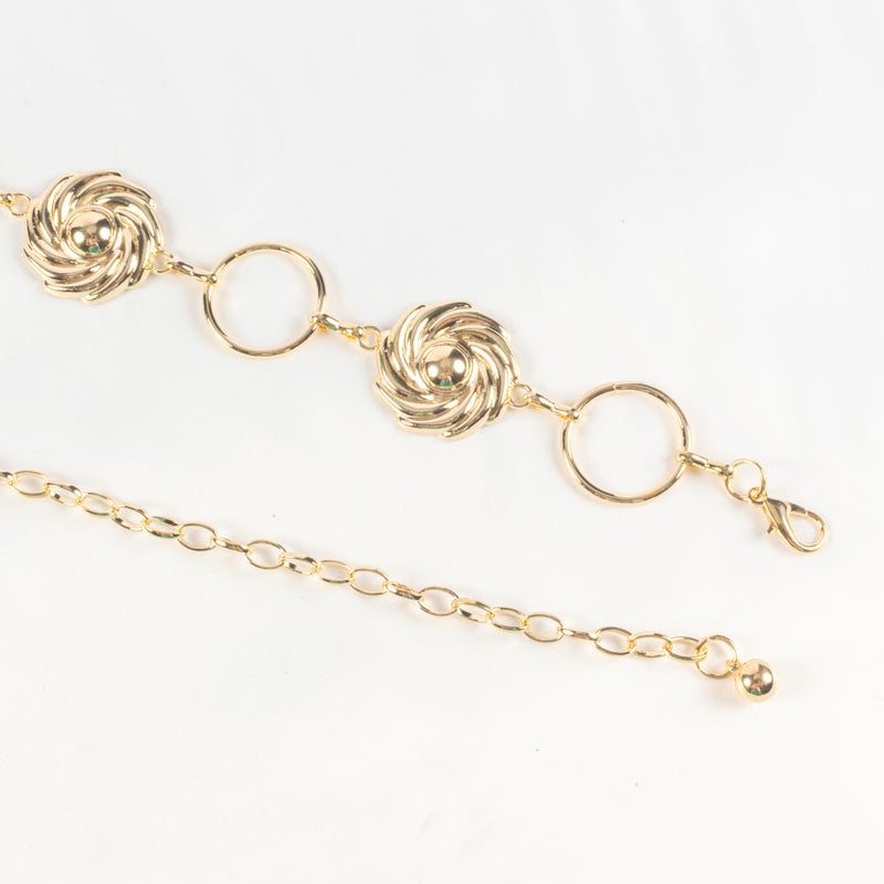 Golden Metal Waist Belt for Women - Image 2