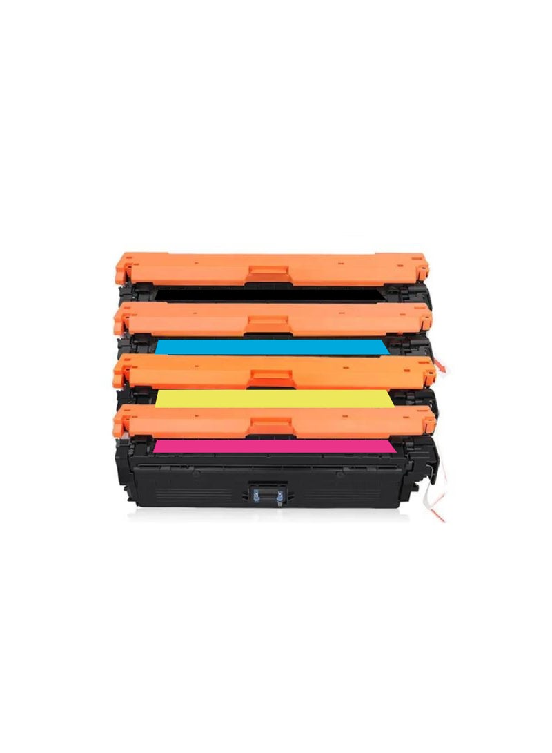 651A Set with Chip Toner Cartridge Is Compatible Printers with with HP LaserJet Enterprise 700 Colour MFP M775 M775dn M775f M775z M775z (CE340A Black, CE341A Cyan, CE342A Yellow, CE343A Magenta) - Image 1