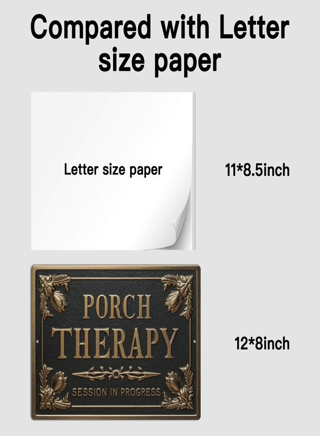 Putuo Decor Porch Therapy Tin Sign Porch Therapy Session In Progress Wall Decor For Front Back Porch Patio Decoration Deck Bar Garden Backyard Decor 8 X 12 In - Image 3