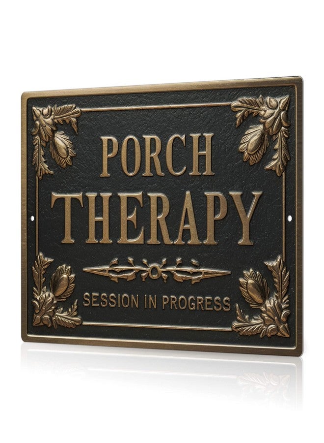 Putuo Decor Porch Therapy Tin Sign Porch Therapy Session In Progress Wall Decor For Front Back Porch Patio Decoration Deck Bar Garden Backyard Decor 8 X 12 In - Image 1