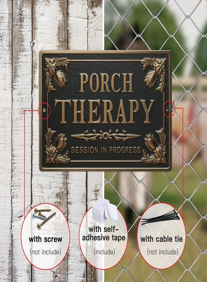 Putuo Decor Porch Therapy Tin Sign Porch Therapy Session In Progress Wall Decor For Front Back Porch Patio Decoration Deck Bar Garden Backyard Decor 8 X 12 In - Image 5