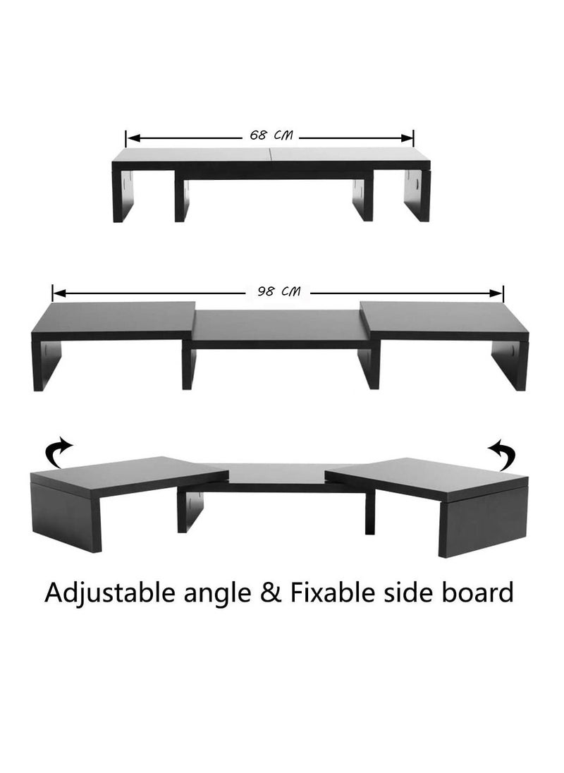 MODERN HOME - Dual Monitor Stand with 3 Shelf and Length And Angle Adjustable - Image 1