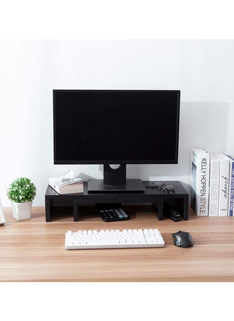 MODERN HOME - Dual Monitor Stand with 3 Shelf and Length And Angle Adjustable - Image 1