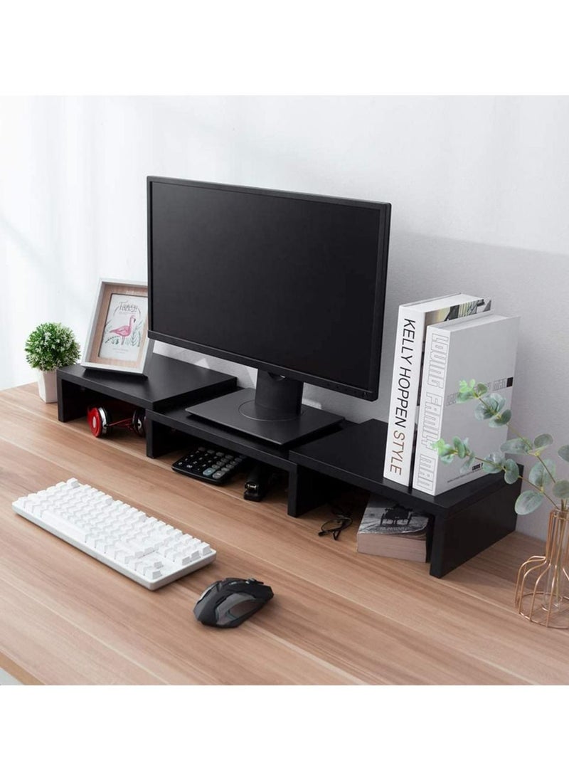 MODERN HOME - Dual Monitor Stand with 3 Shelf and Length And Angle Adjustable - Image 1