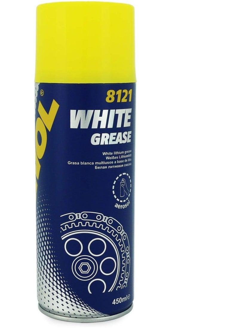 MANNOL SCT MANNOL 8121 Lubrication White lithium Grease Spray - German Brand Quality - 450 ml  - Image 1